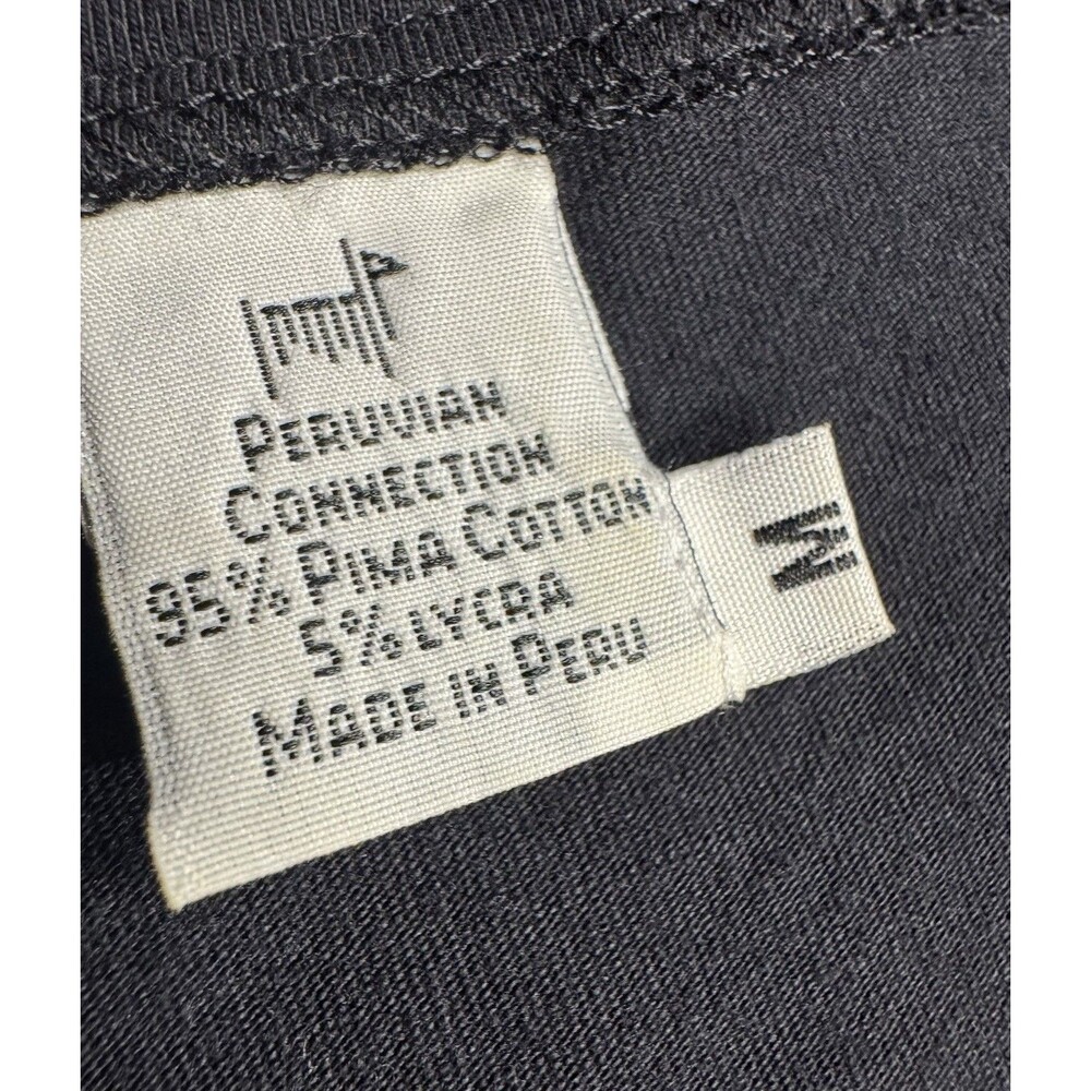 Peruvian Connection Pima Cotton Black Maxi Dress Medium Quiet Luxury Classic M - Picture 3 of 7